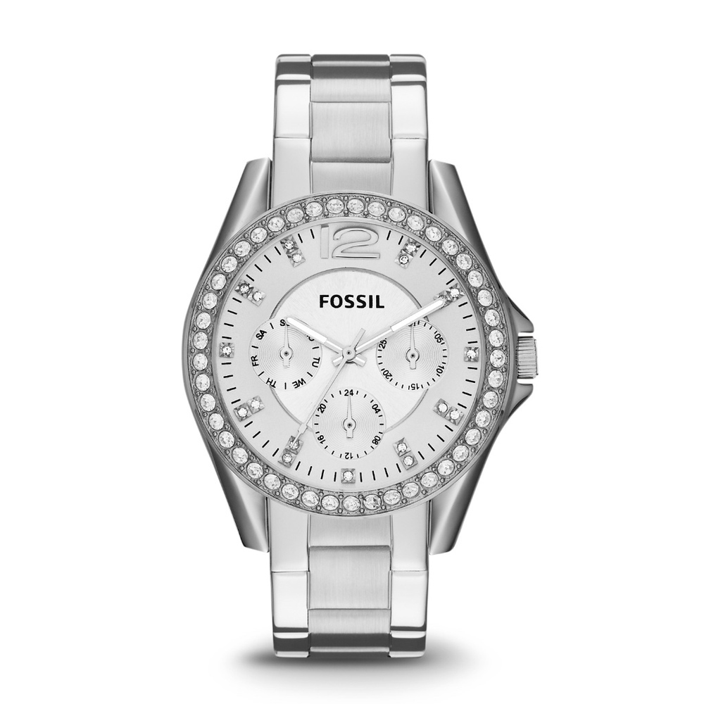 FOSSIL RILEY MULTIFUNCTION STAINLESS STEEL WATCH